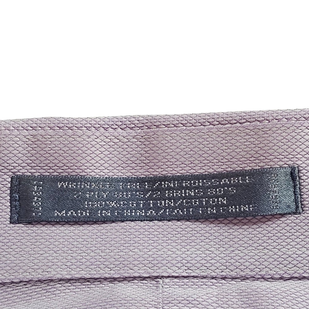 Forsyth of Canada‎ Dress Shirt Wrinkle Free Long Sleeve Lavender 16 1/2 32/33 - Picture 9 of 13